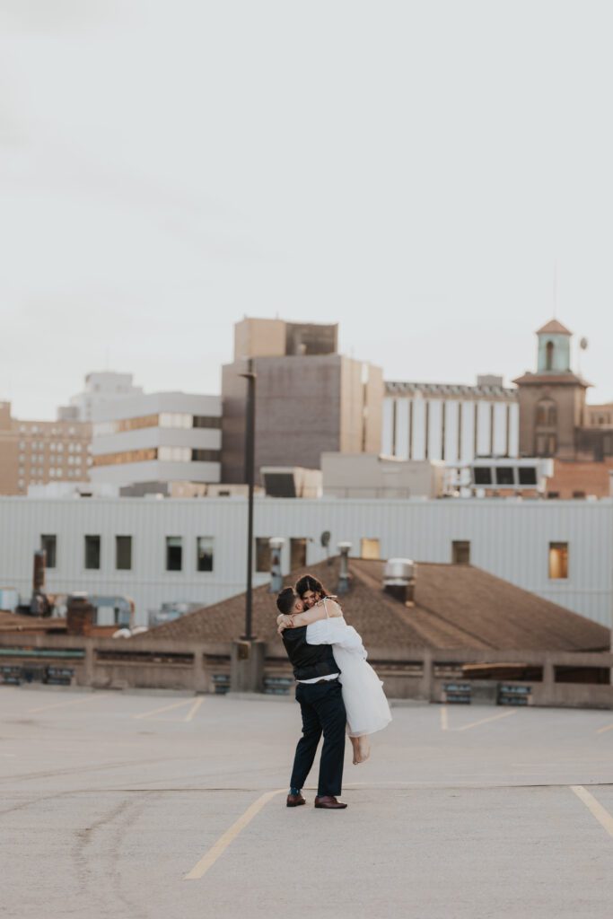 Wedding Couple at Arbor Loft Rochester NY